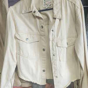 Stoosh Women's Cream Jean Jacket Like New